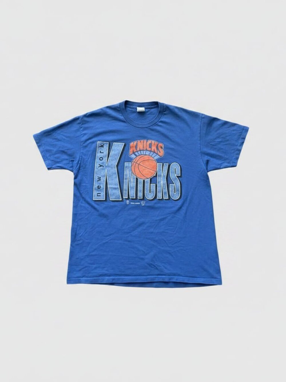 New York Knicks T Shirt Made In The Usa SAPPHIRE